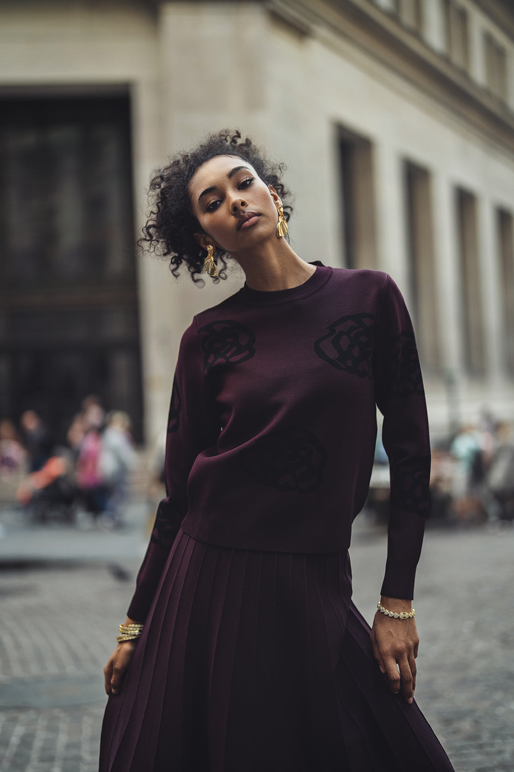Aleeza Paris Azha Floral Sweater – modest top