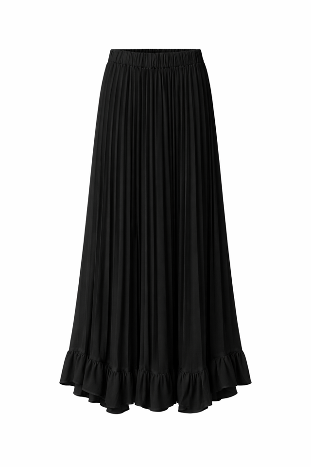 Amara Silk Pleated Maxi skirt