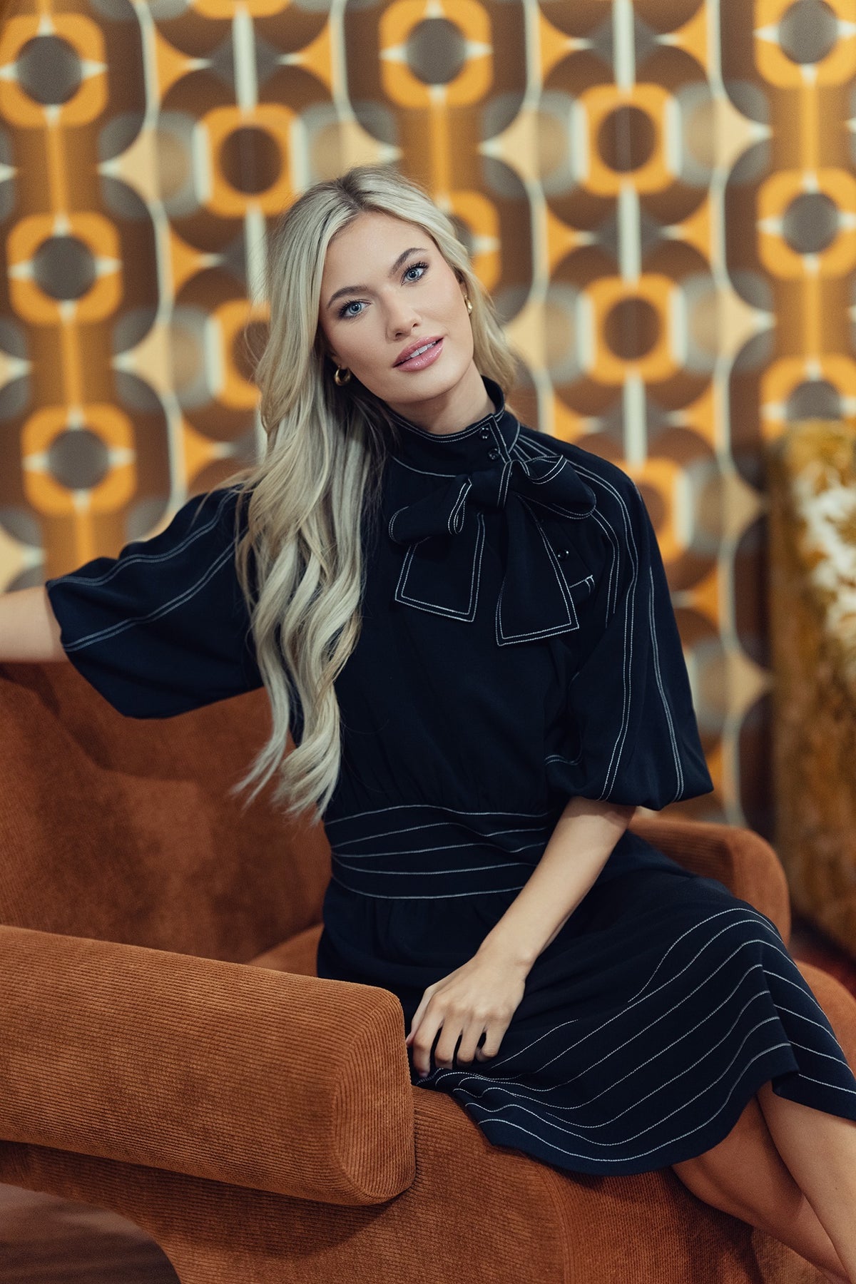 Aleeza Paris Bow Neck Tie Dress – modest dress