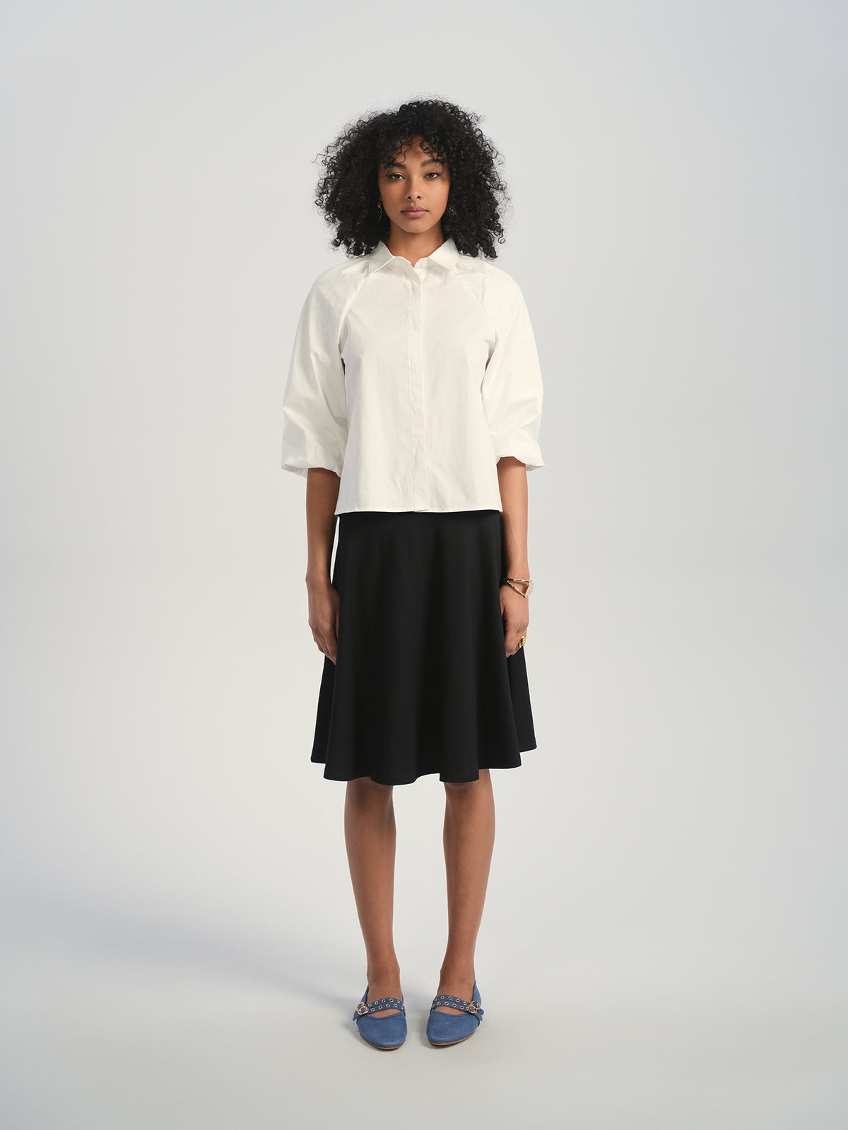 Aleeza Paris Bradley Shirt – modest top in Ivory
