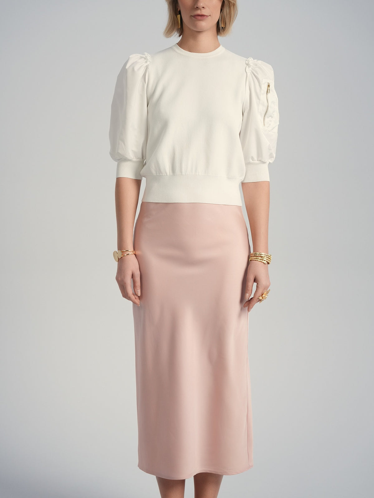 Aleeza Paris Brea Bubble Sleeve Top – modest top