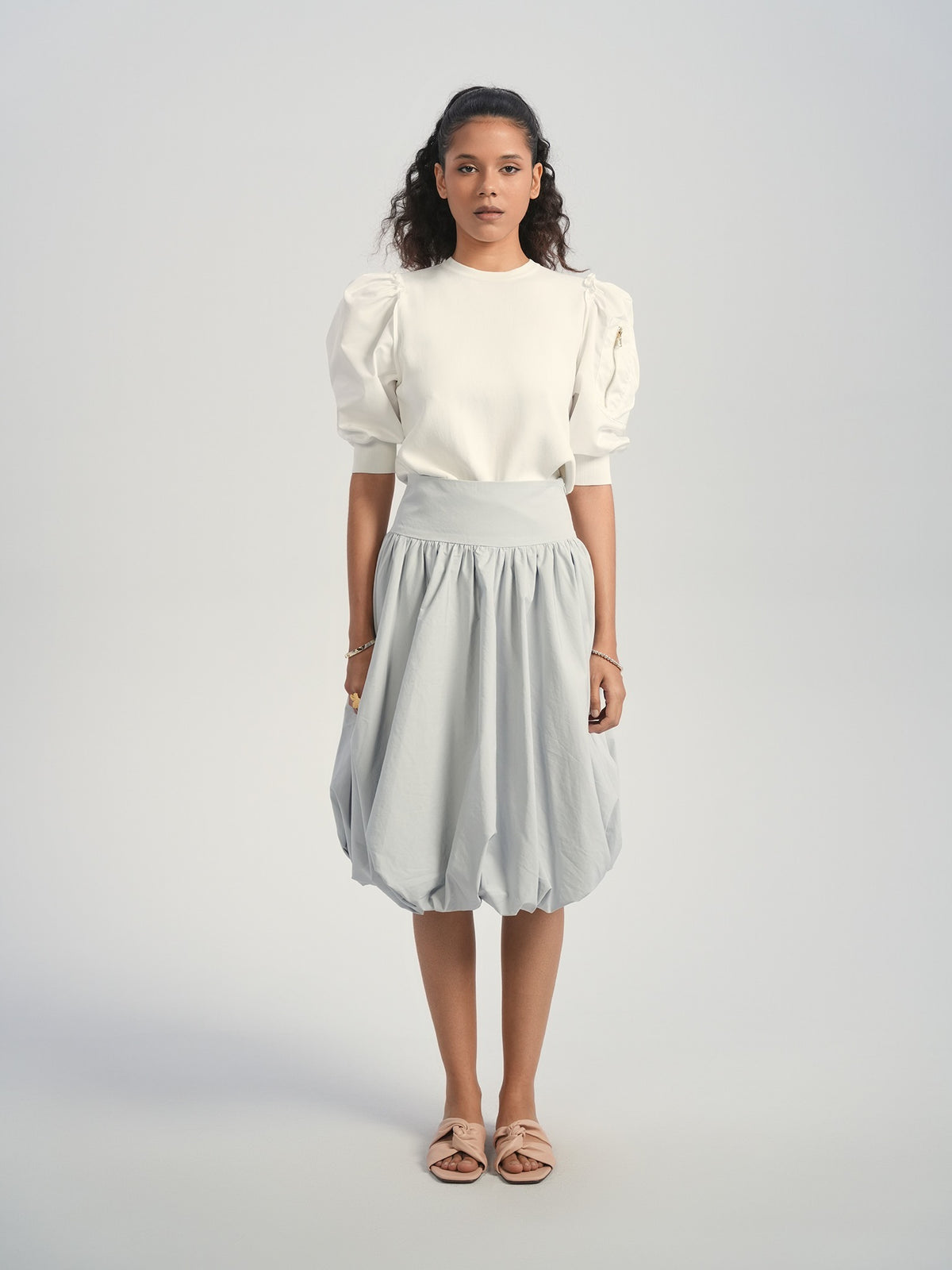 Aleeza Paris Bubble Skirt – modest skirt in Light Blue