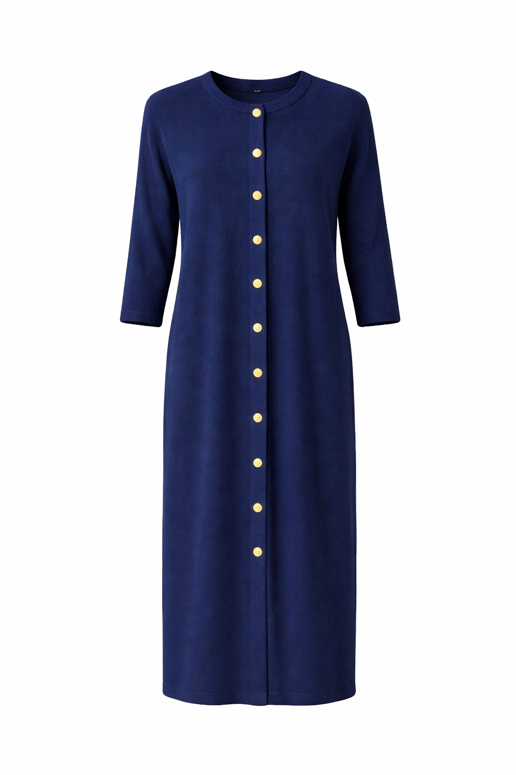 Aleeza Paris Button Down Lounge Dress – modest dress in Navy