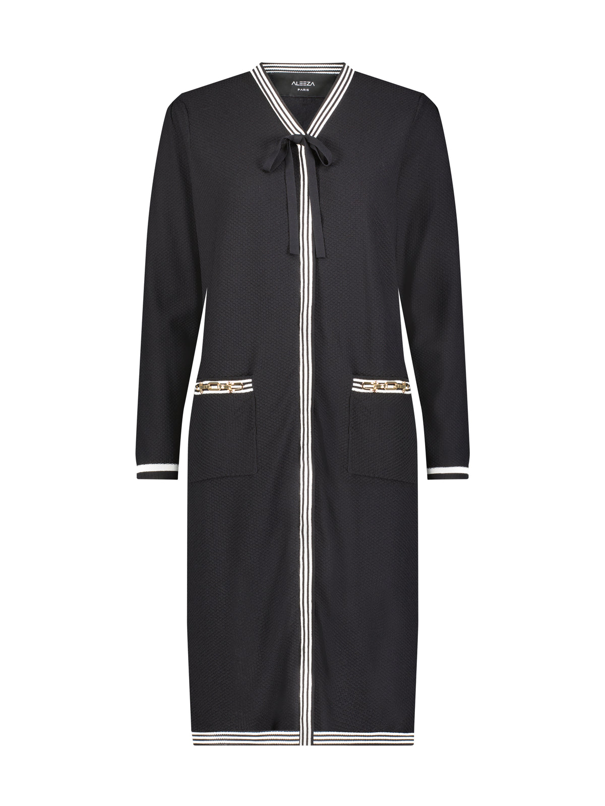 Aleeza Paris Carson Cardigan Dress – modest dress in Black