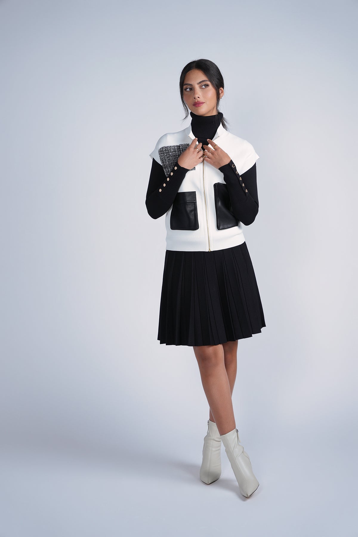 Champagne Knit Vest - Ivory