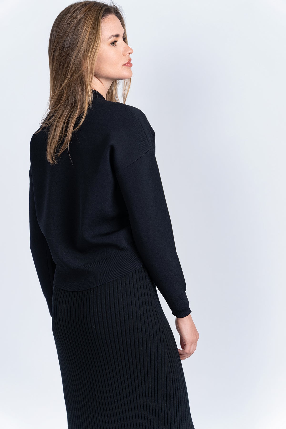 Aleeza Paris Classic Comfort Knit Top – modest top in Black