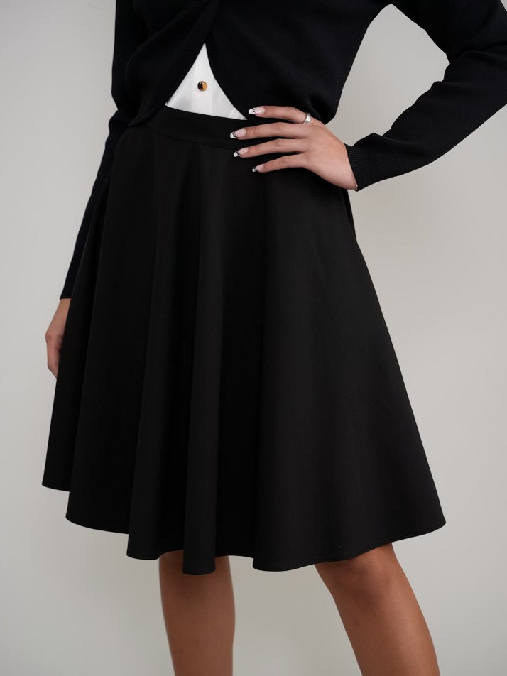 Aleeza Paris Classic Aline Skirt – modest skirt in Black