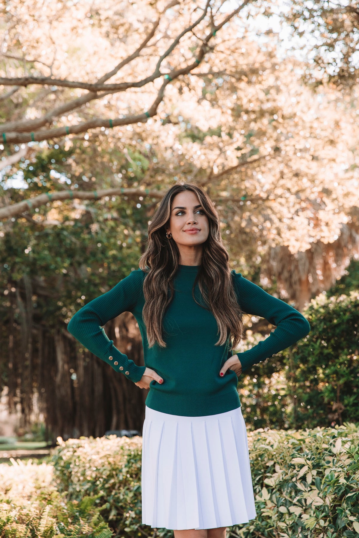 Aleeza Paris Darien Knit Top – modest top in Dark Green