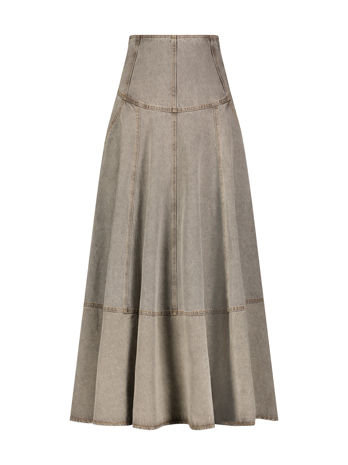 Aleeza Paris Elena Skirt – modest skirt in Stone Wash Denim