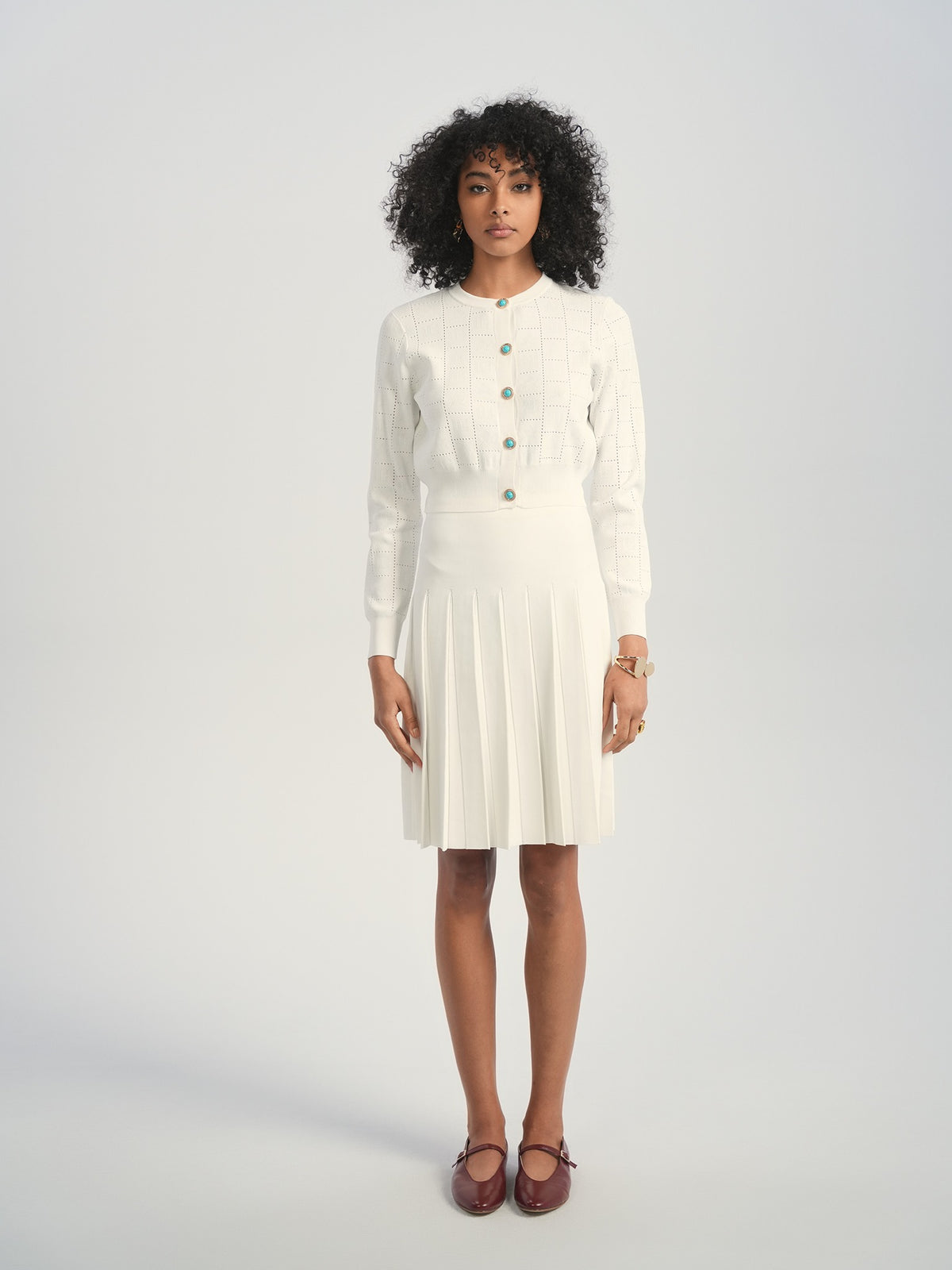 Aleeza Paris Elgin Cardigan – modest top in Ivory