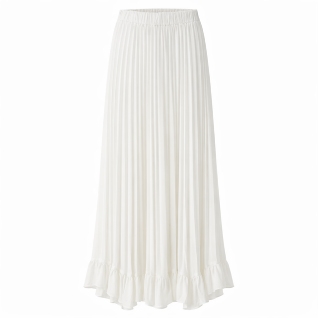 Amara Silk Pleated Maxi skirt
