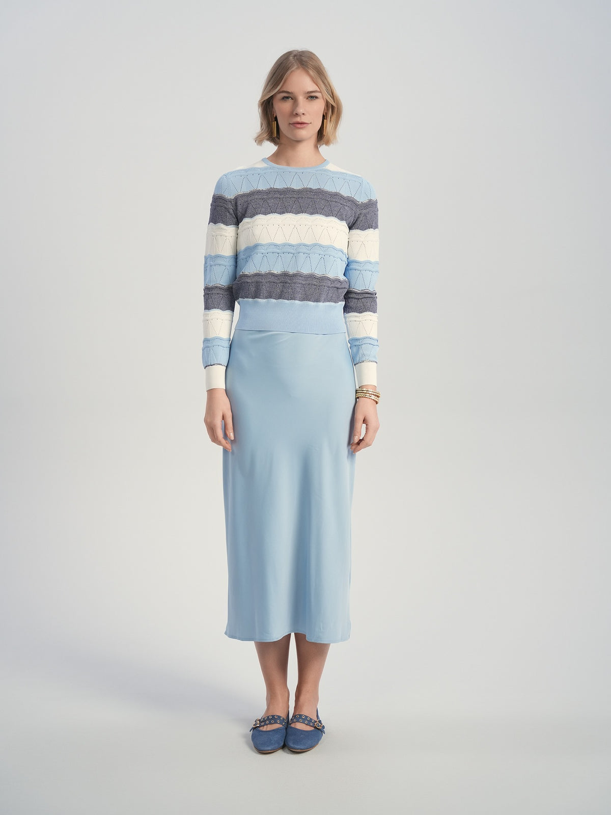 Aleeza Paris Jasper Top – modest top in Tri Color Tones