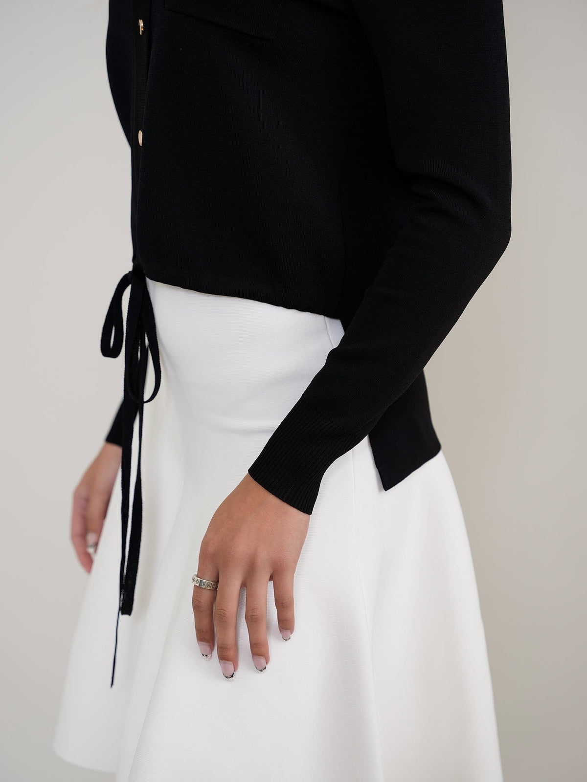 Aleeza Paris Knit Top With Bottom Tie – modest dress