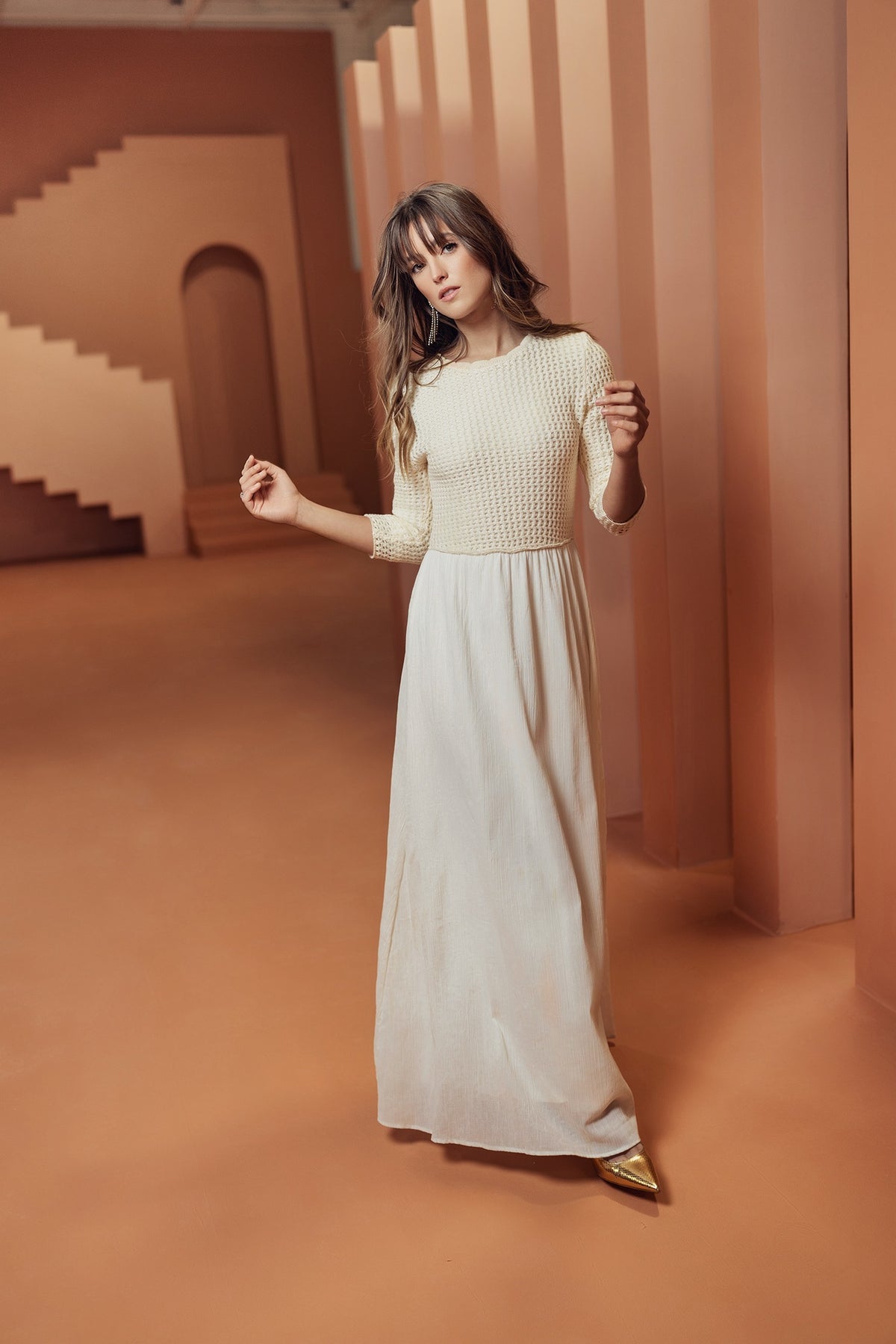 Aleeza Paris Lucinda Dress – modest dress in Ivory