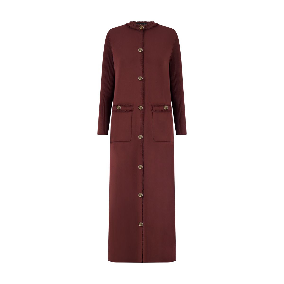 Aleeza Paris Maison Teresa Cardigan Dress – modest dress in Brown