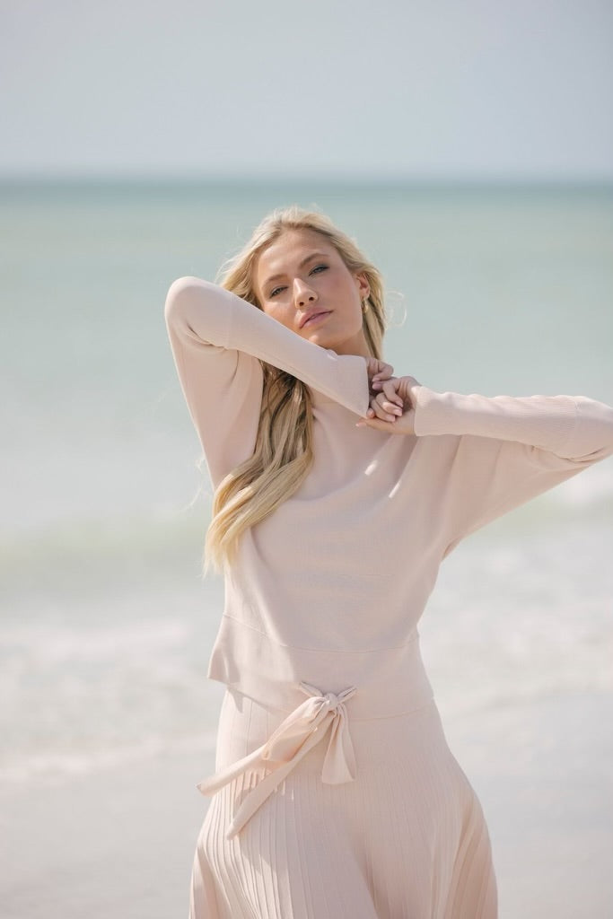Aleeza Paris Mila Knit Tie Top – modest top