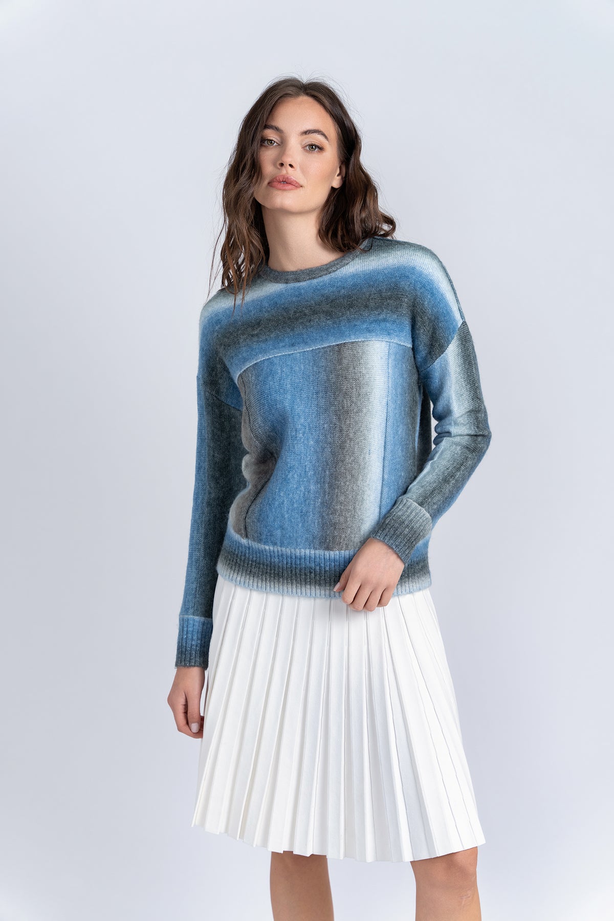 Aleeza Paris Milani Top – modest dress in Blue