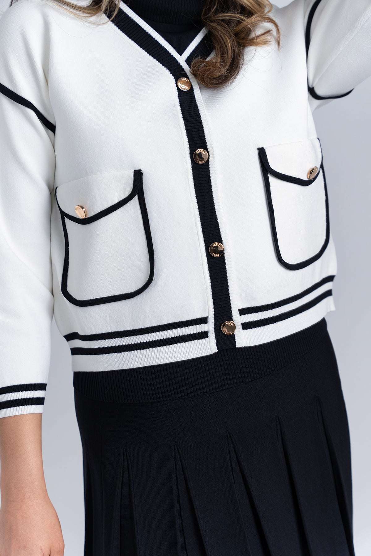 Niagara Jacket - Ivory W/ Black Trim