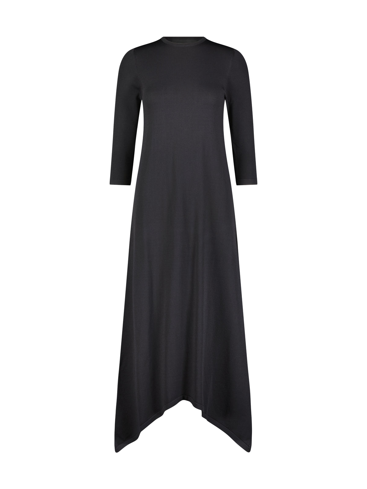 Aleeza Paris Nolan Asymmetrical Dress – modest dress in Black