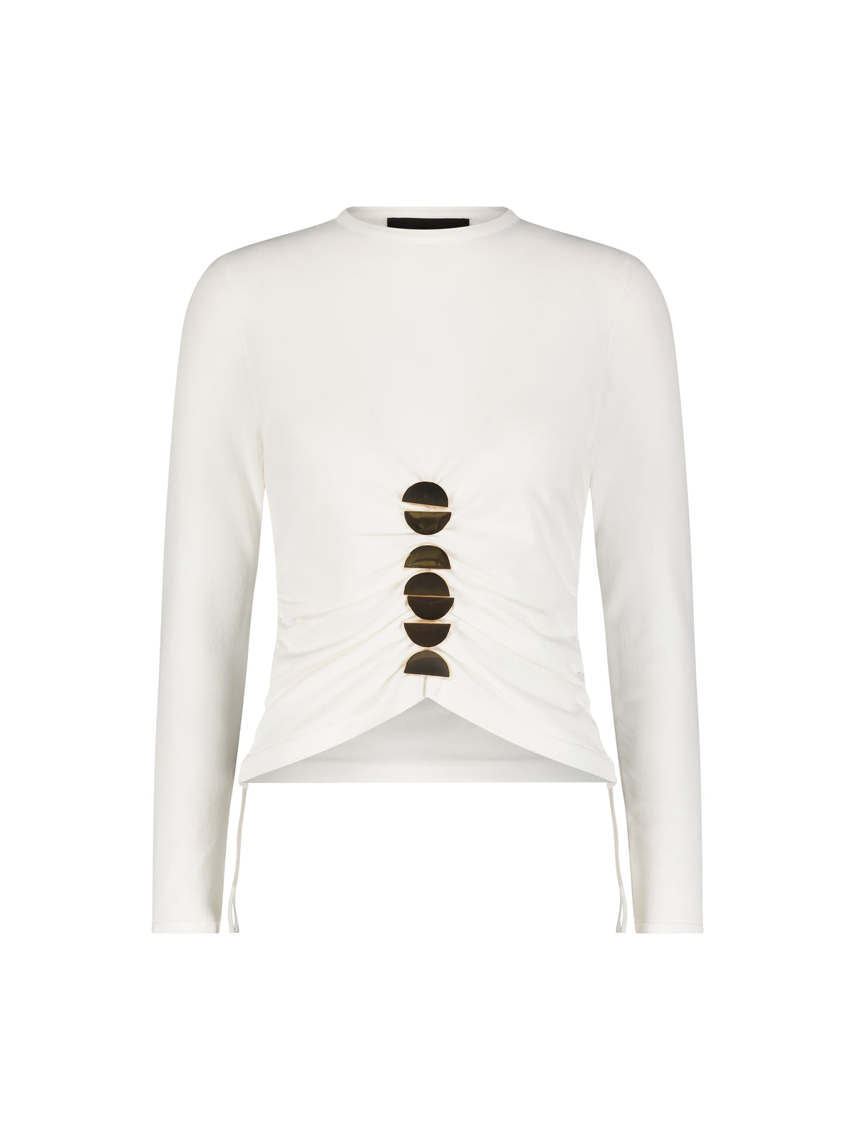 Aleeza Paris Olivia Gold Moon Knit Top – modest top in Ivory