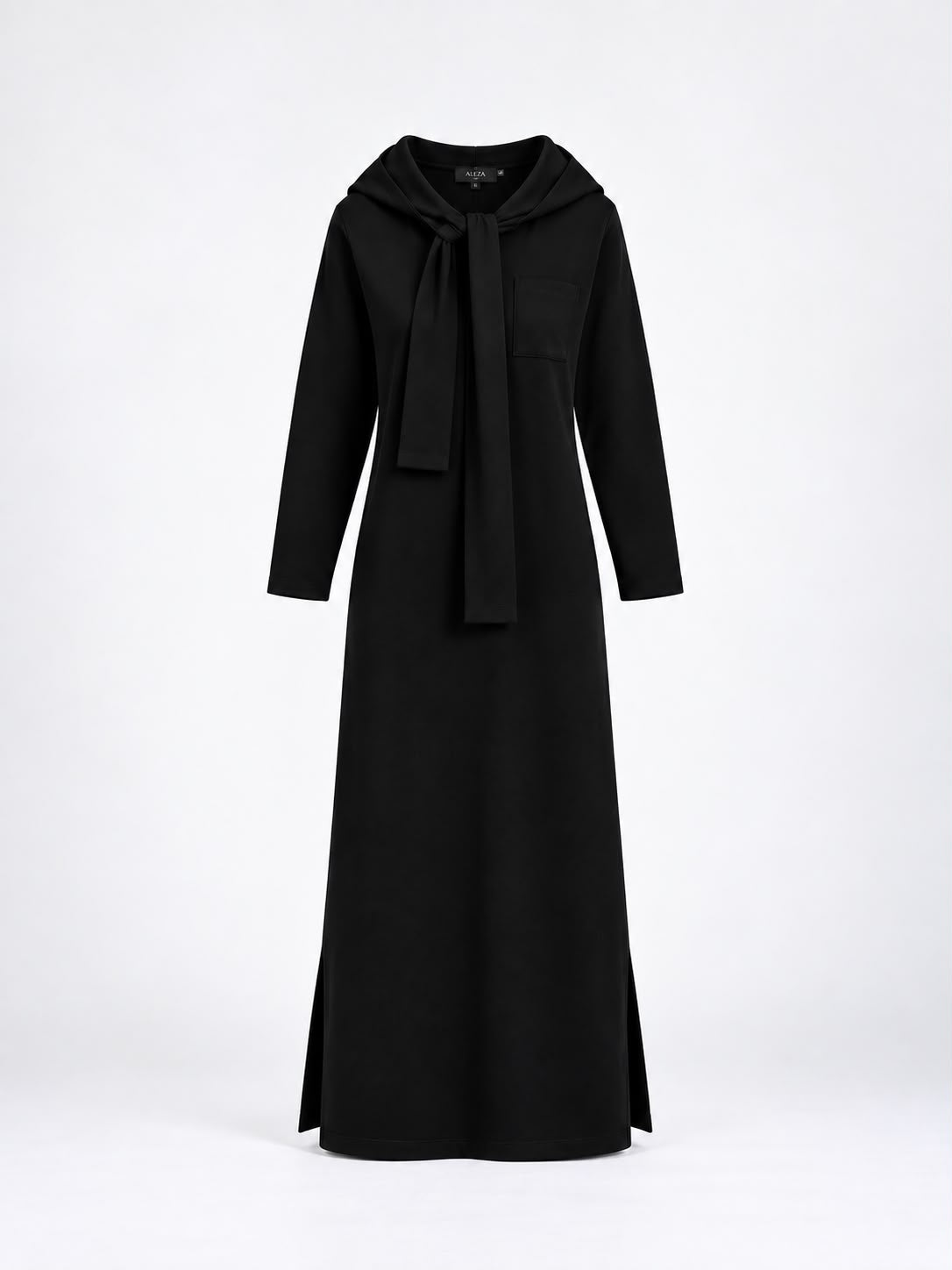 Aleeza Paris Remy 2-in-1 Hood Dress – modest dress in Black