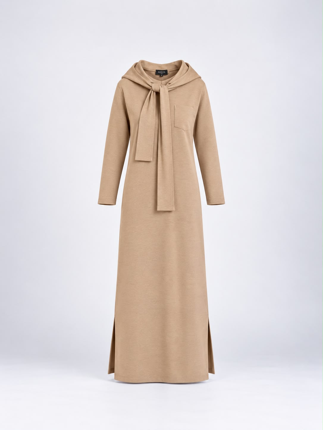 Aleeza Paris Remy 2-in-1 Hood Dress – modest dress in Sand