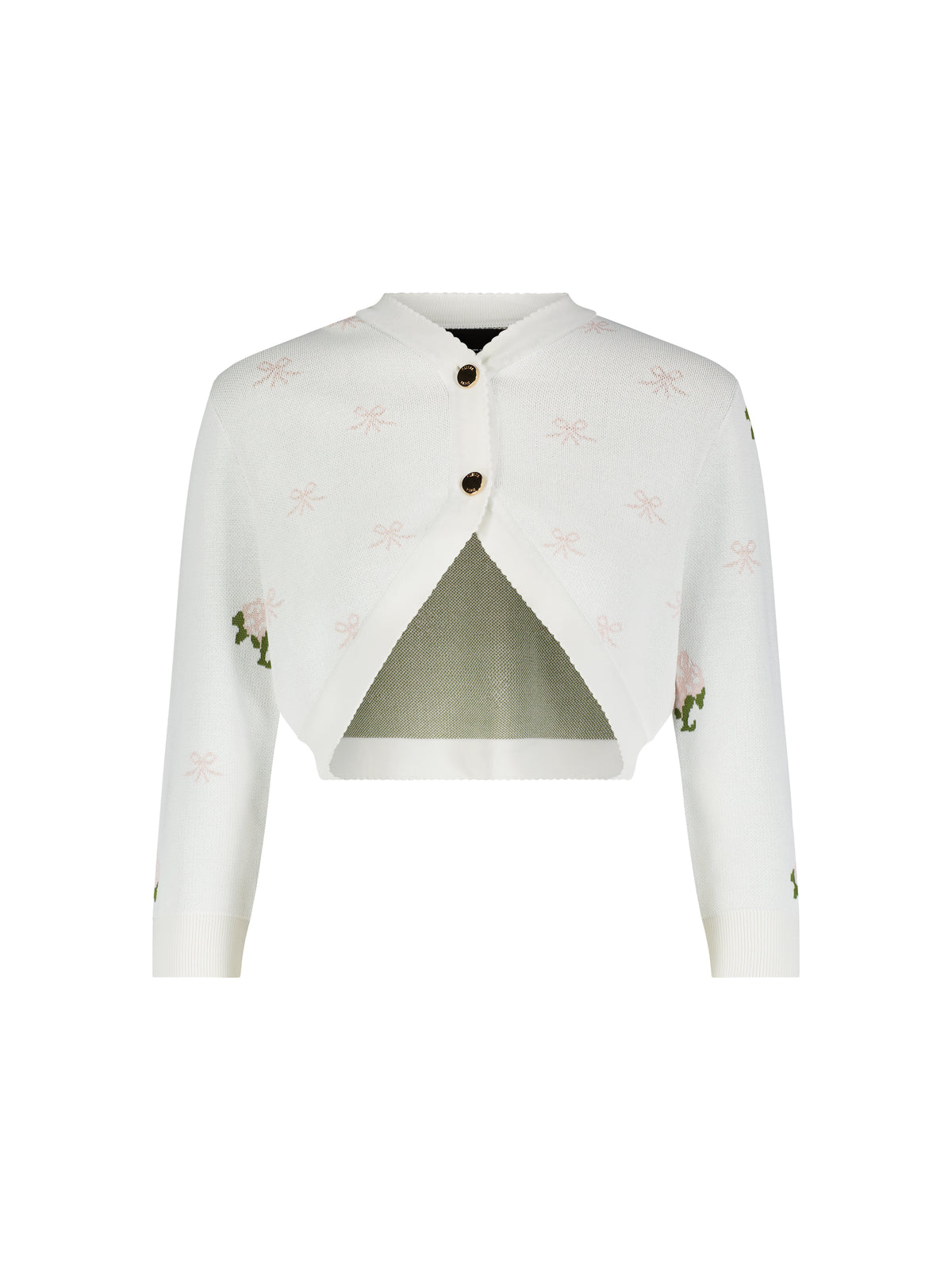Aleeza Paris Renata Cropped Cardigan – modest top in Ivory