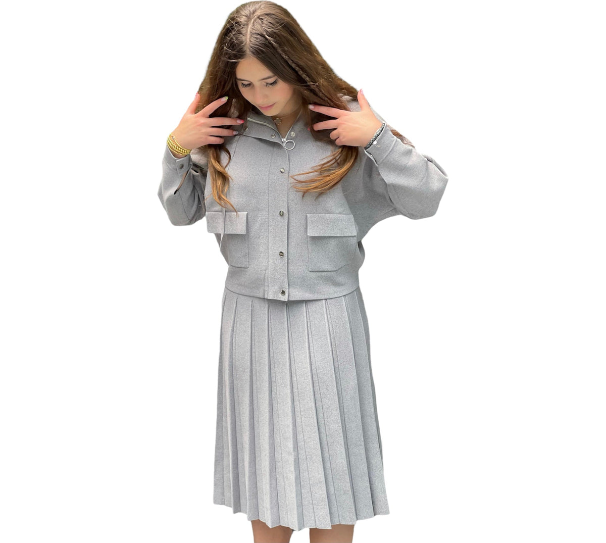 Rosee Loose Knit Cardigan - Grey