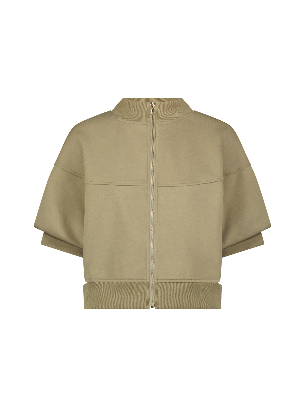 Aleeza Paris Sarten Bubble Sleeve Cardigan – modest top in Olive Green