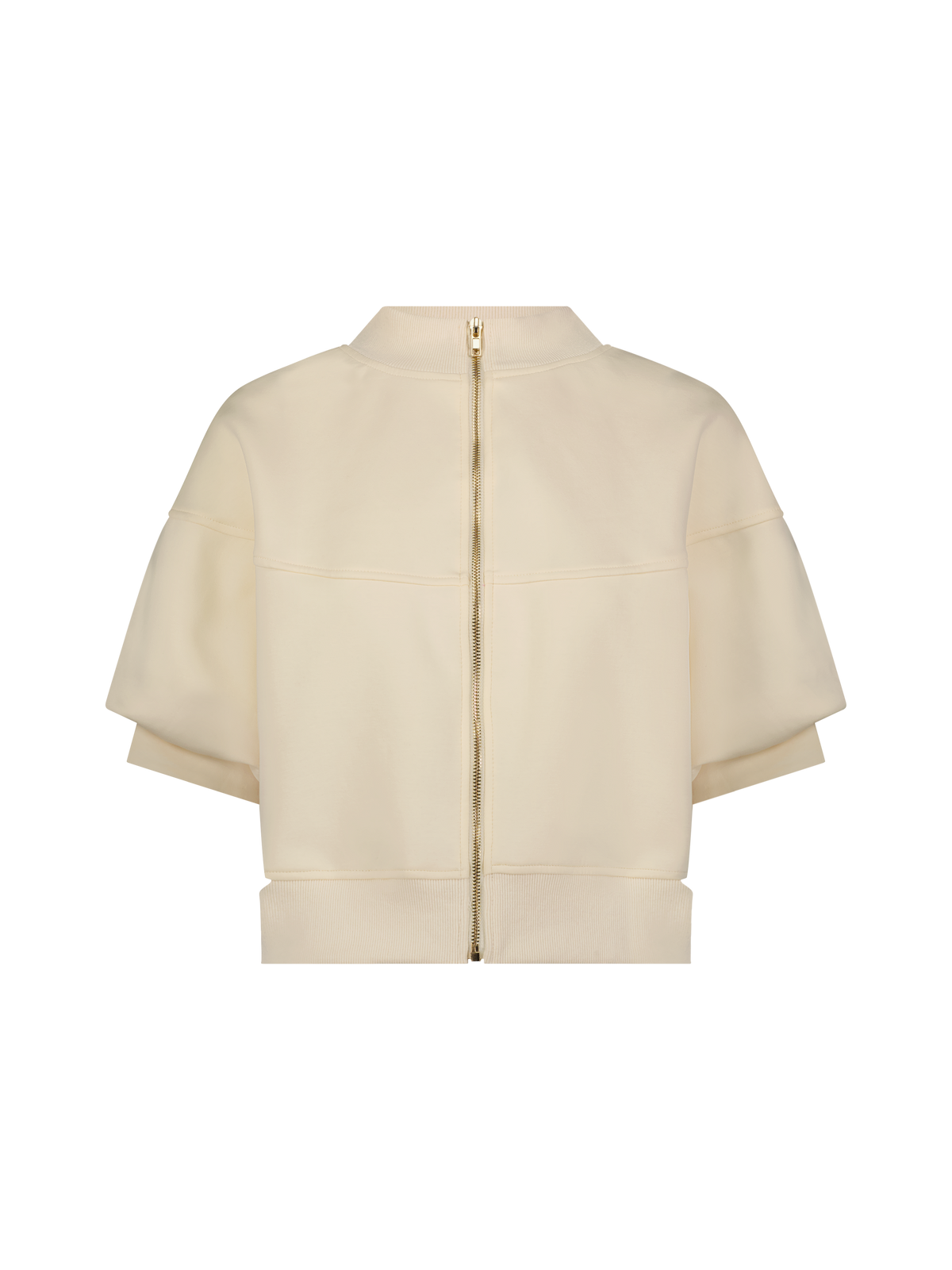 Aleeza Paris Sarten Bubble Sleeve Cardigan – modest top in Tan