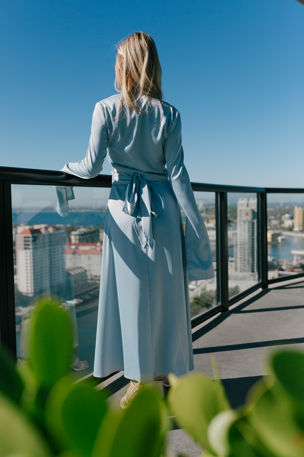 Aleeza Paris Grace Silk Wrap Shirt – modest top