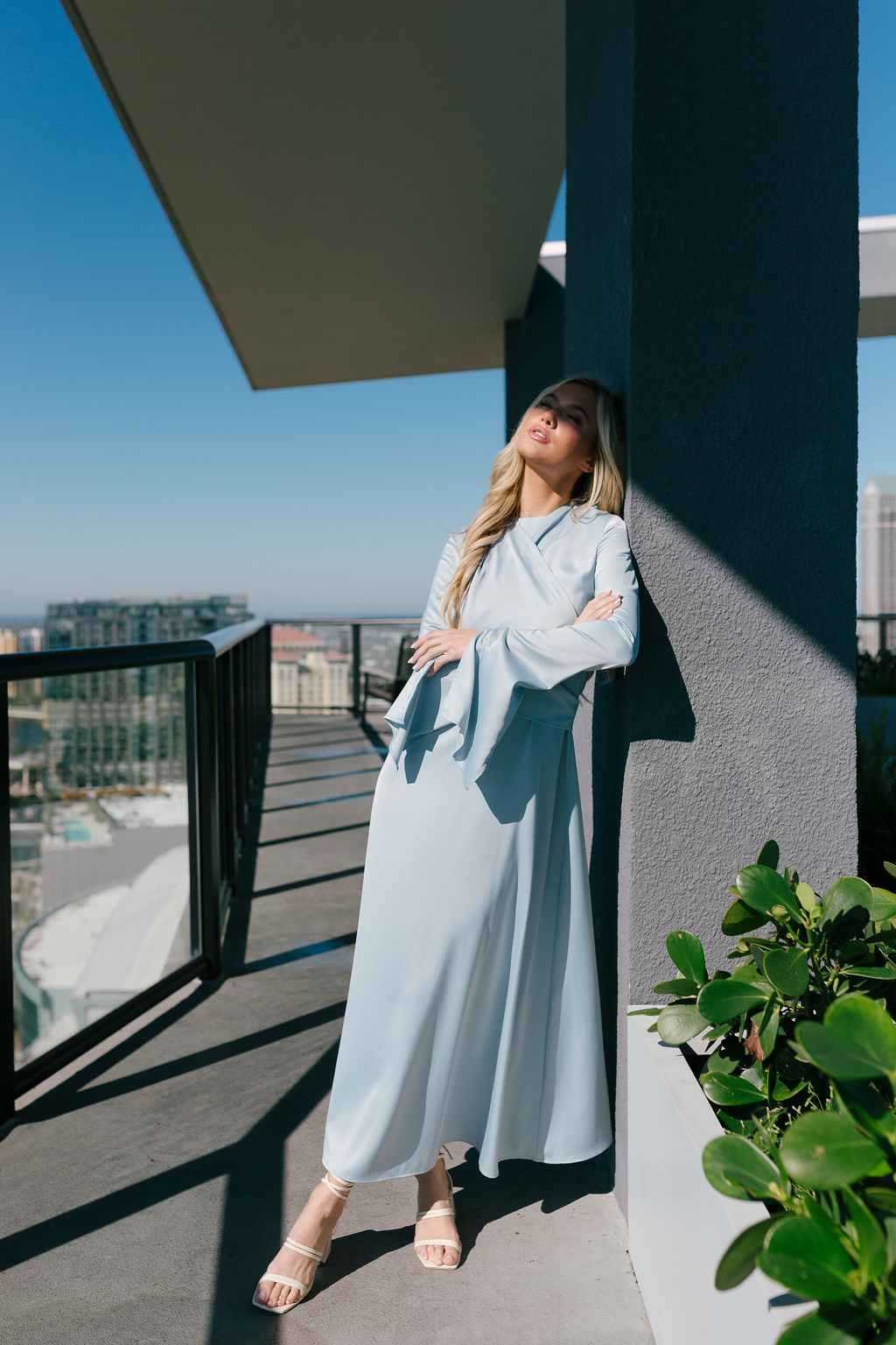 Aleeza Paris Grace Silk Wrap Shirt – modest top