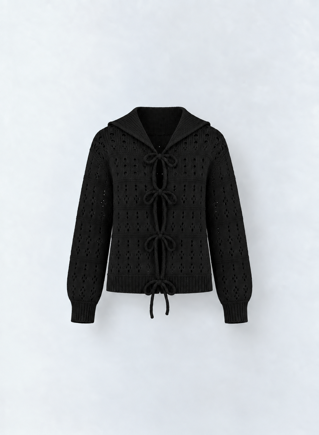 Aleeza Paris Simone Tie Cardigan – modest cardigan in Black