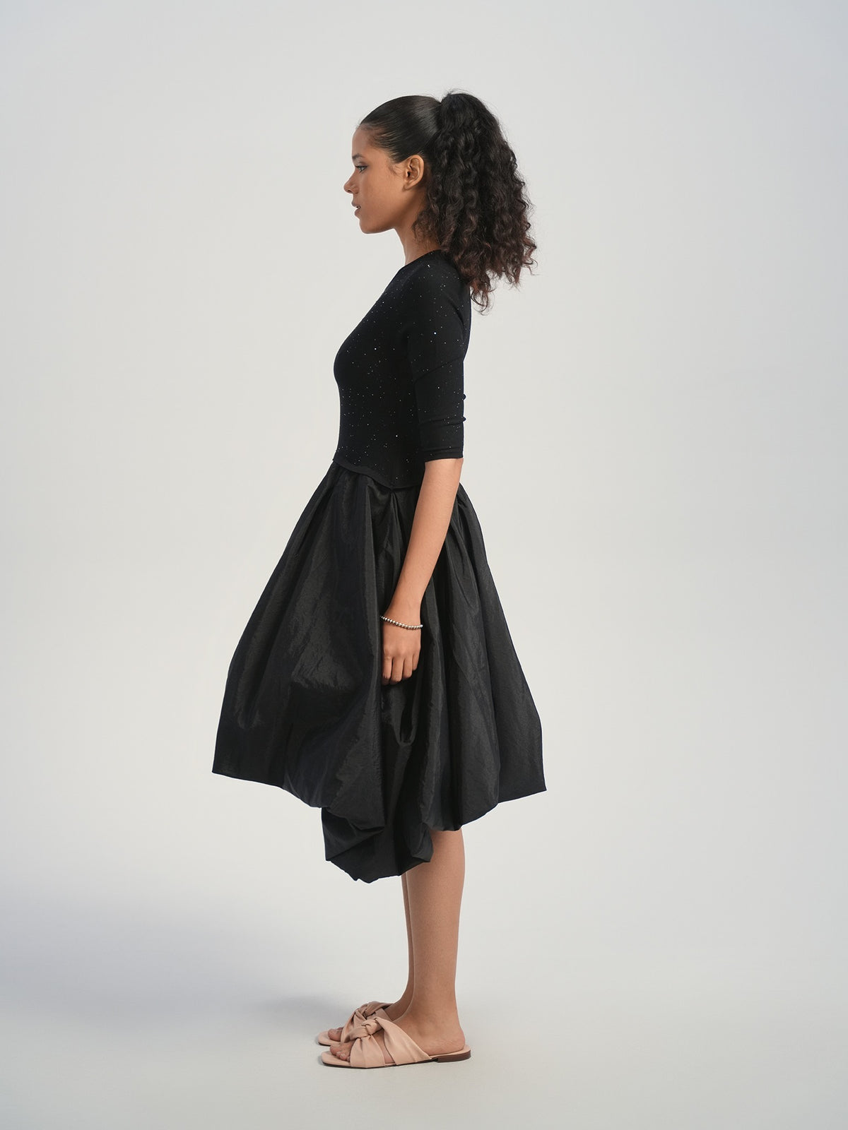 Aleeza Paris Sparks Bubble Dress – modest dress in Black