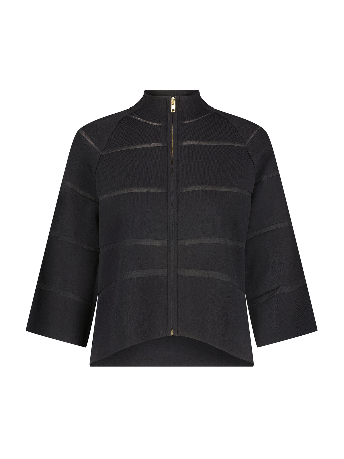 Aleeza Paris Stella Zipper Cardigan – modest top in Black