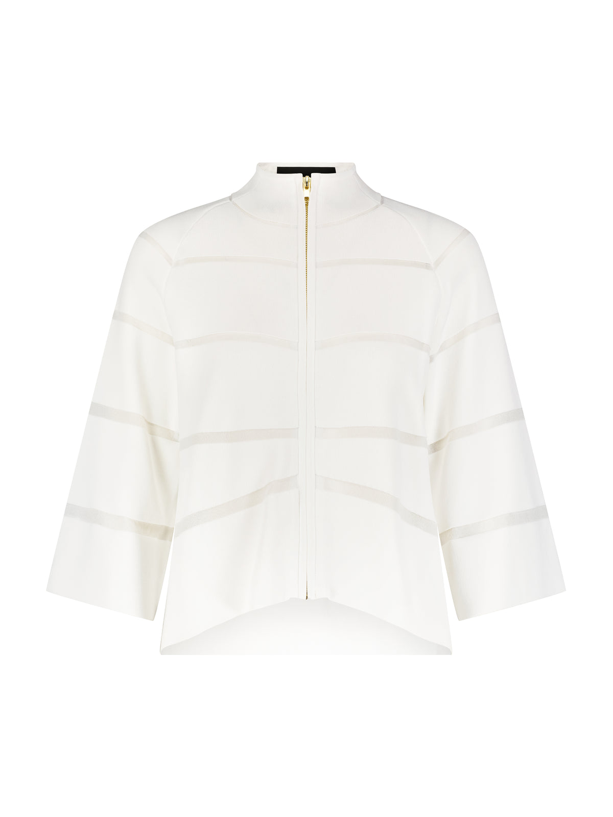 Aleeza Paris Stella Zipper Cardigan – modest top in Ivory