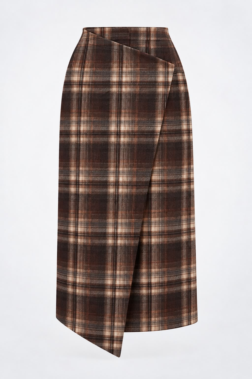 The Briar Plaid Skirt - Brown Plaid 36"