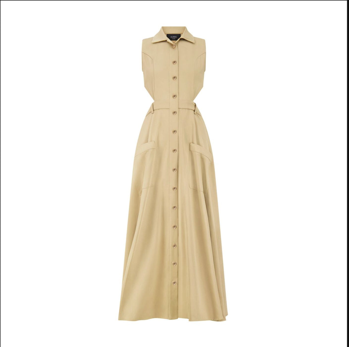 Aleeza Paris The Camille Dress – modest dress in Khaki