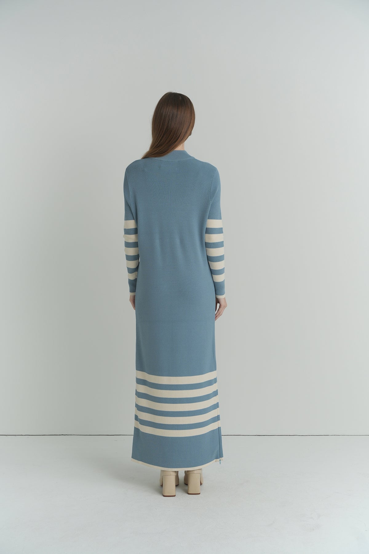 Aleeza Paris The Mirelle Stripe Knit Dress – modest dress