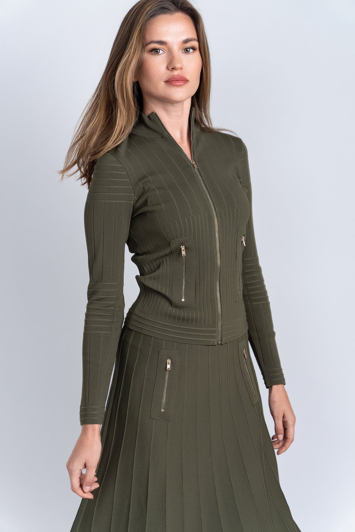 Aleeza Paris Timeless Zipper Cardigan – modest top