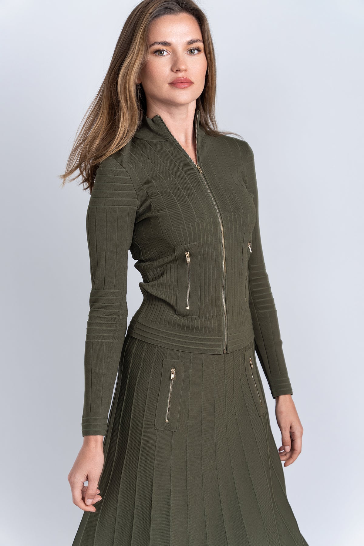 Aleeza Paris Timeless Zipper Cardigan – modest top