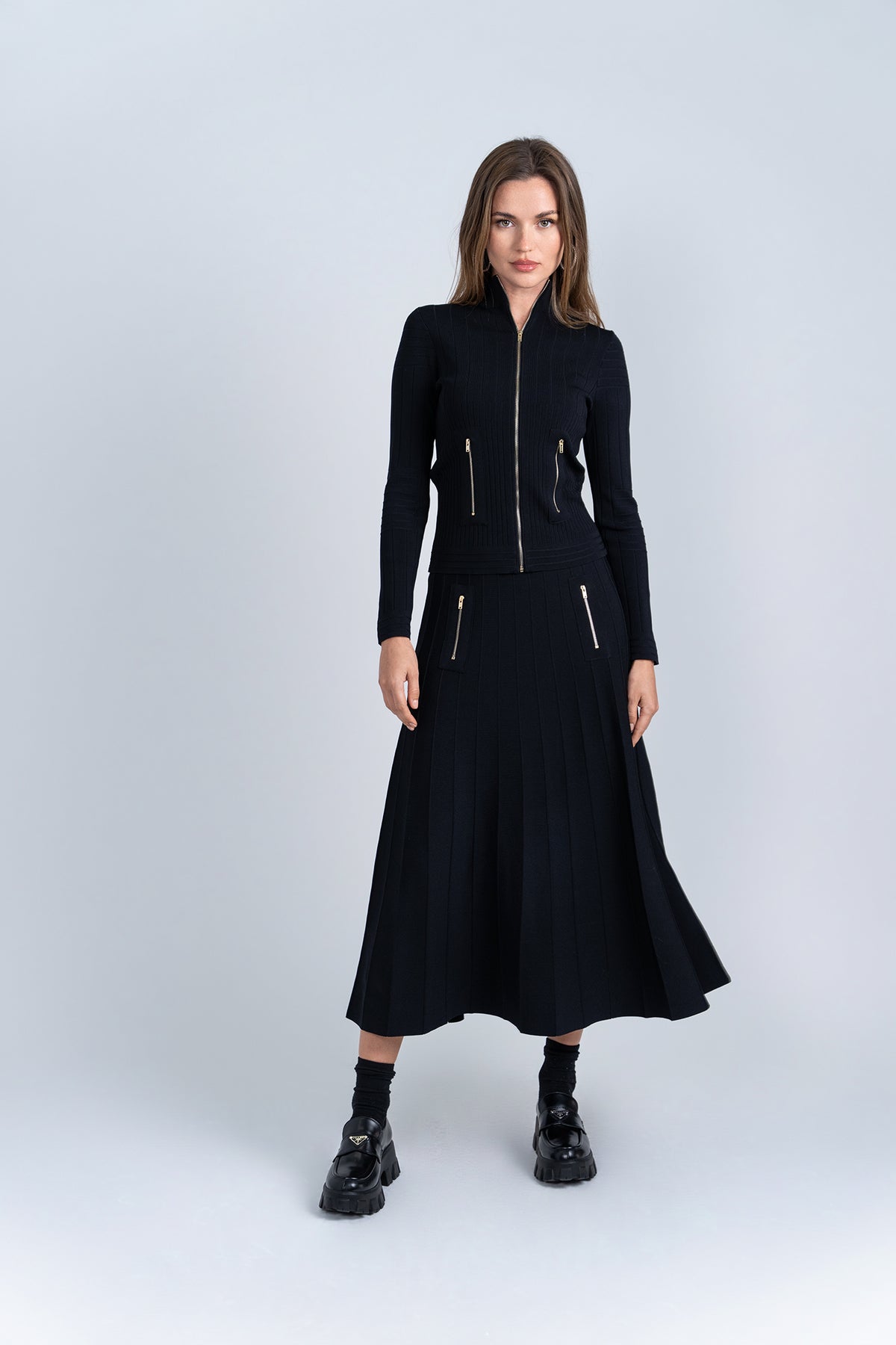 Aleeza Paris Timeless Zipper Cardigan – modest top