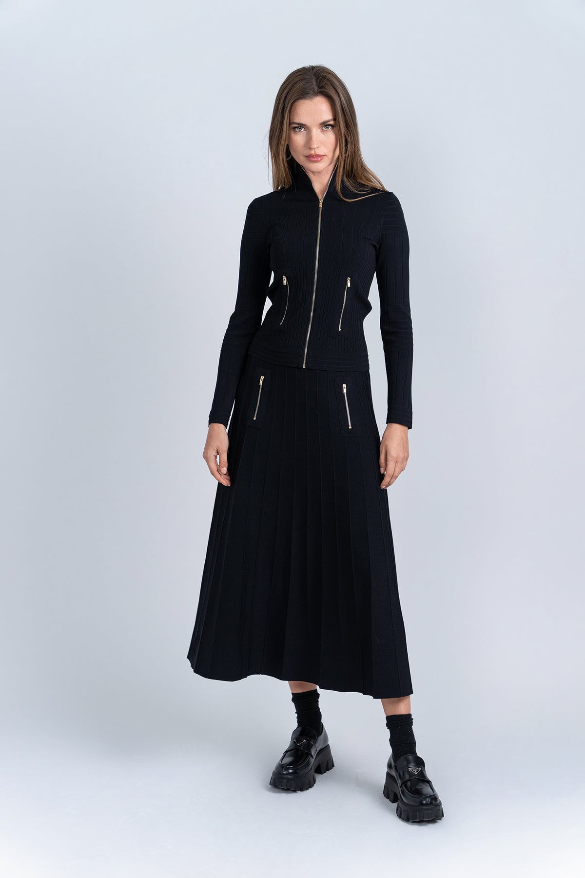 Aleeza Paris Timeless Zipper Cardigan – modest top