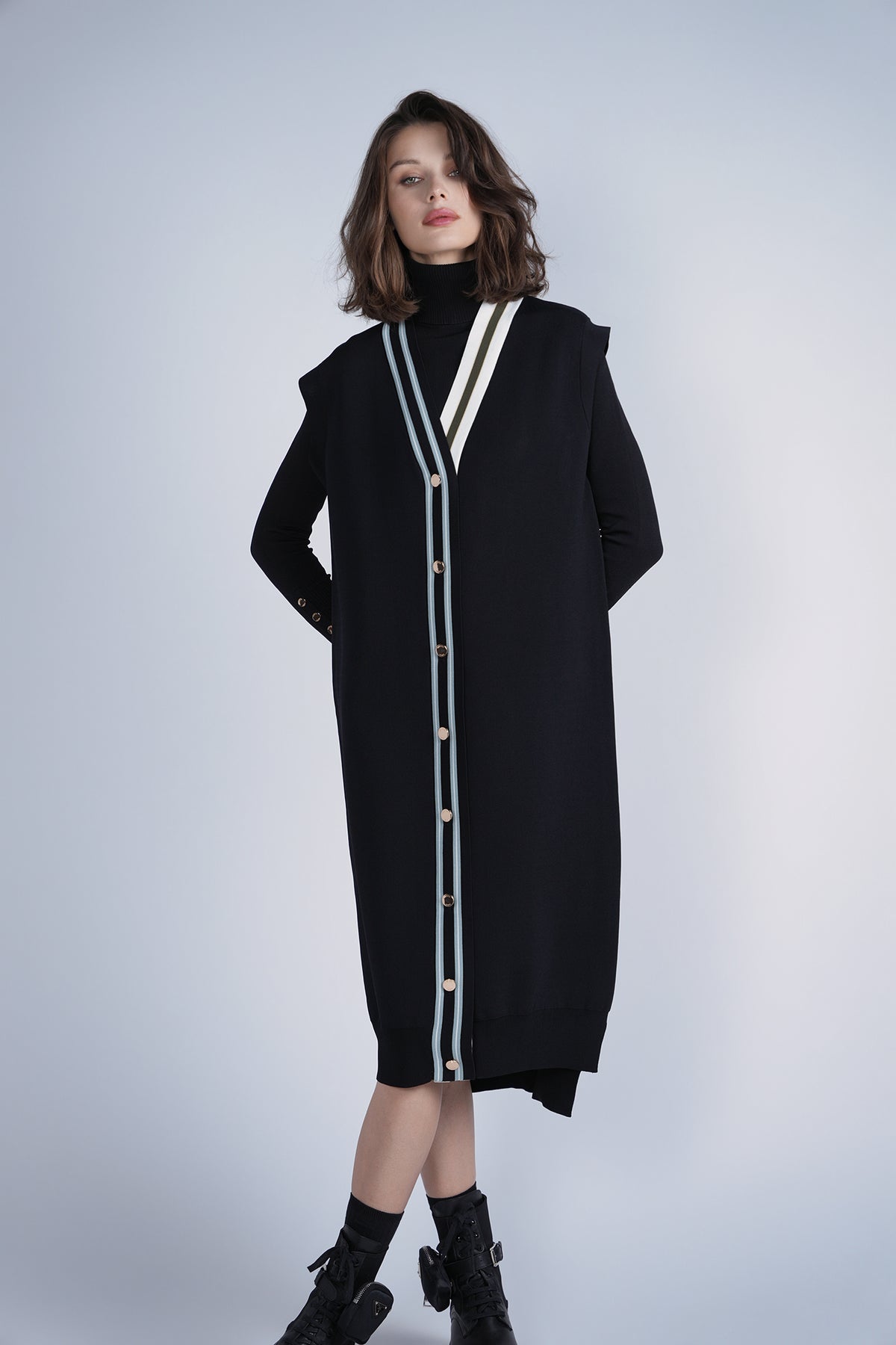 Aleeza Paris Viviana Dress – modest dress in Dusty Blue