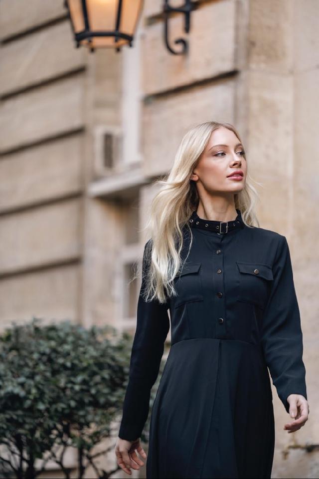 Aleeza Paris Whimsical Dress – modest dress in Black