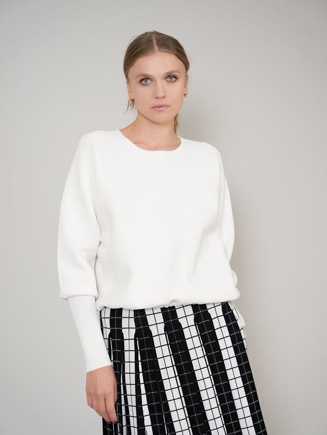 Knit Top With Bottom Drawstring