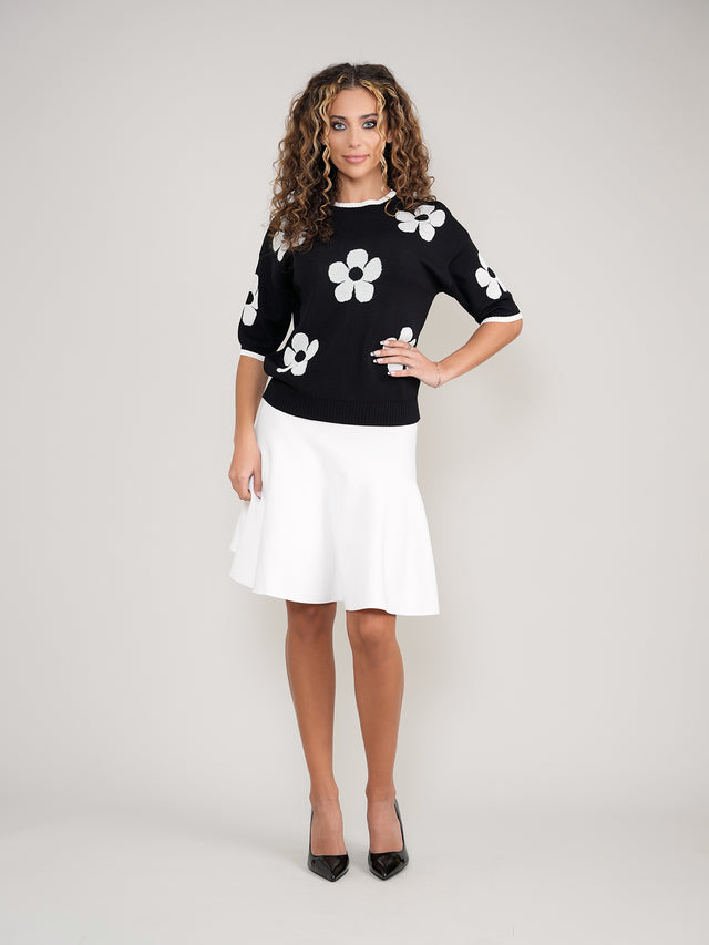 Knit Flower Top