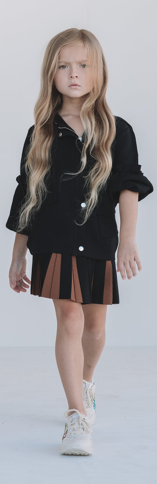 Mini Rosee Black Loose Knit Cardigan
