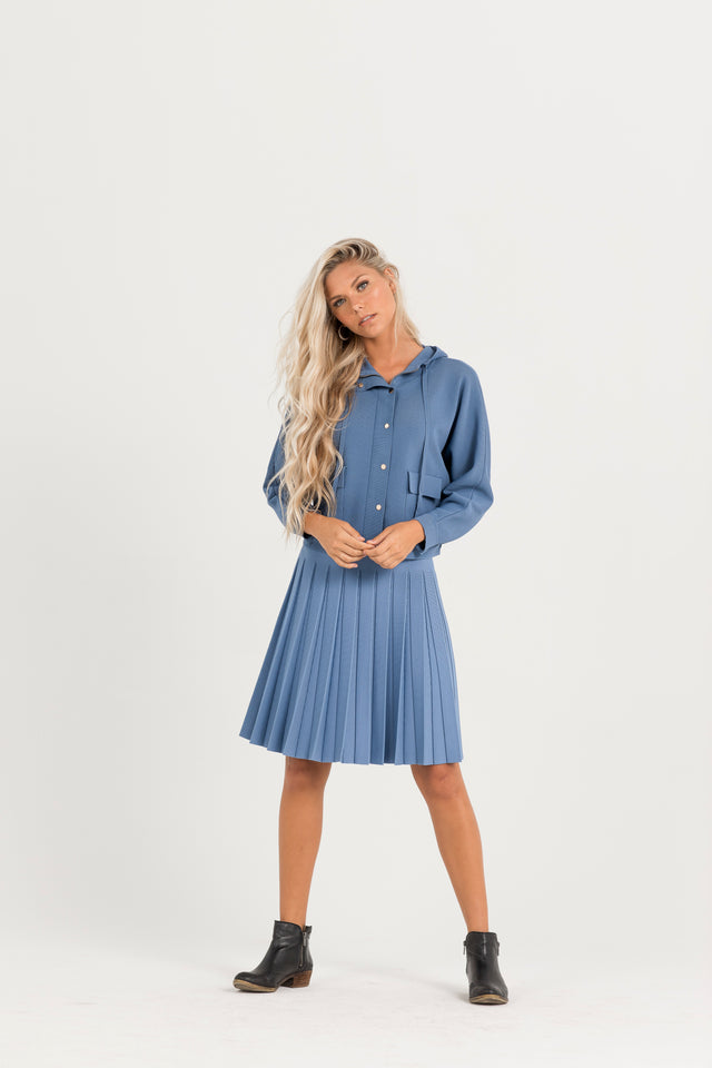 Rosee Blue Loose Knit Cardigan