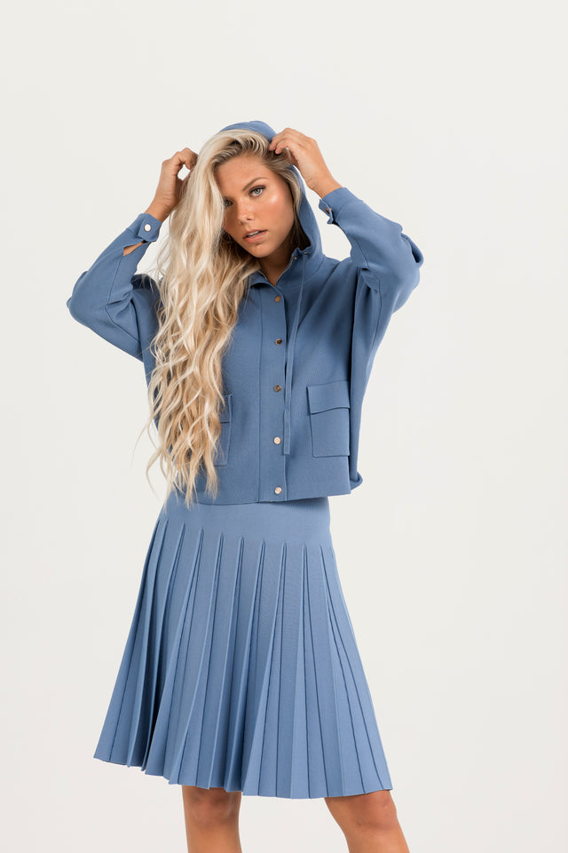 Rosee Blue Loose Knit Cardigan